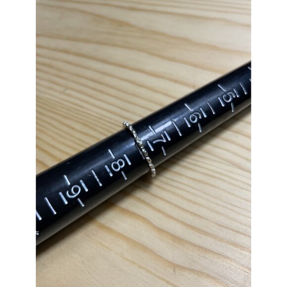 Silver Tone Rhinestone Half Eternity Band Ring - Picture 3 of 3